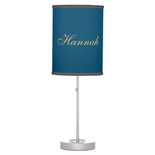 Blue Gold Professional Trendy Minimalist Name Table Lamp