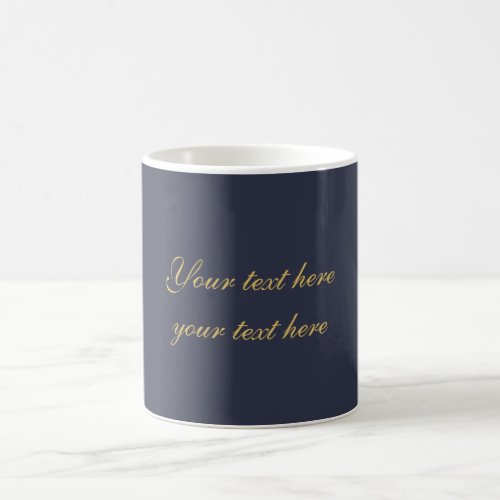 Blue Gold Professional Trendy Minimalist Own Text Coffee Mug