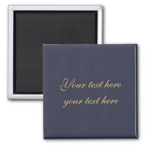 Blue Gold Professional Trendy Minimalist Own Text Magnet