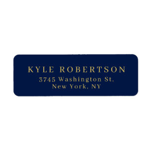 Blue Gold Professional Trendy Own Name Label