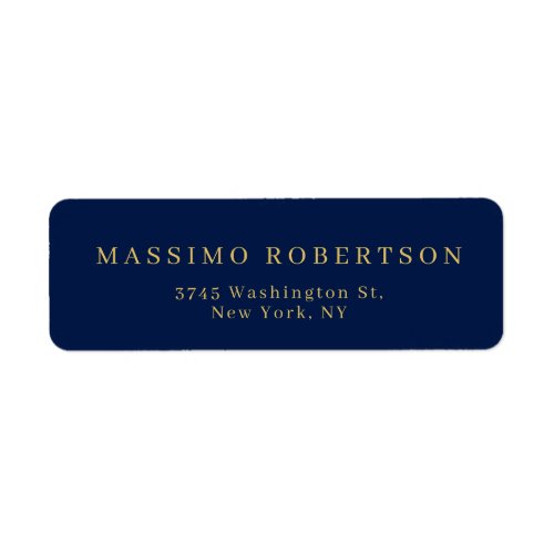 Blue Gold Professional Trendy Own Name Label