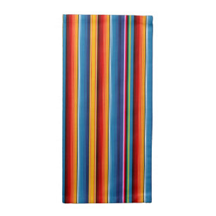 Blue Gold Red Mexican Sarape Cloth Napkin