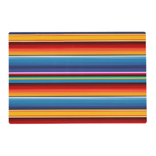 Blue Gold Red Mexican Sarape Placemat