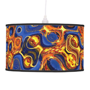 Blue & Gold Ripples Lamp