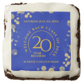 Blue & Gold School College Class Reunion Brownie (Front)