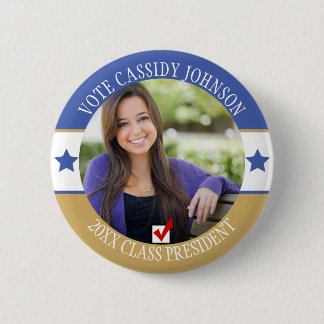 Blue & Gold School Election Student Body Vote Button