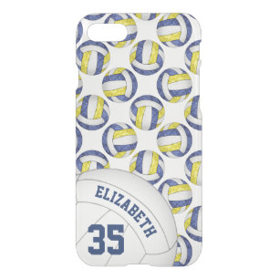 blue gold school team spirit girls' volleyball iPhone SE/8/7 case
