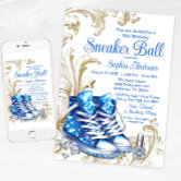 Diamond Sneaker Ball Birthday Party Invitation