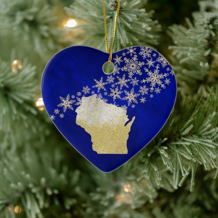 Wisconsin State Ceramic Ornament