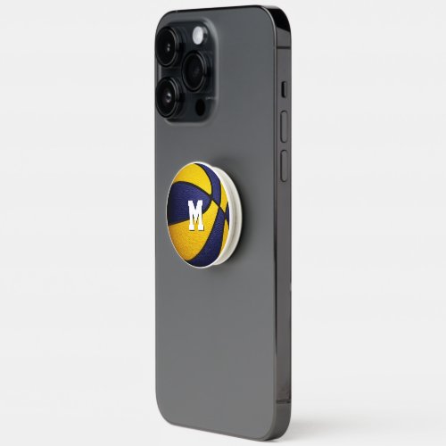 blue gold sports team colors basketball PopSocket