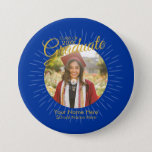 Blue &amp; Gold Star Graduate Button at Zazzle