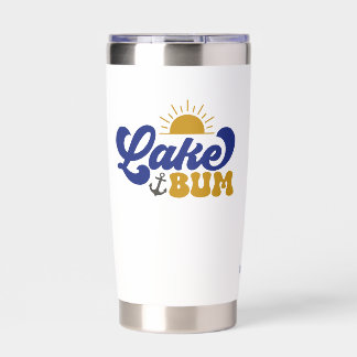 Blue Gold Sun Lake Bum Insulated Tumbler