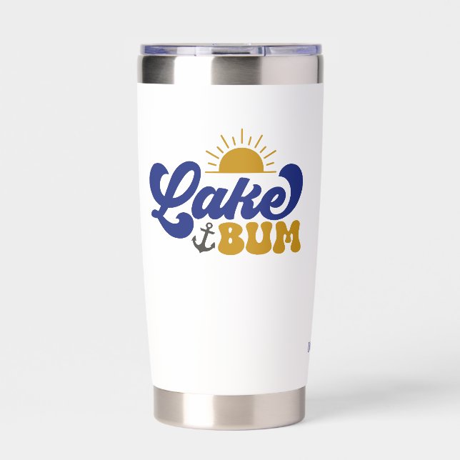 Blue Gold Sun Lake Bum  Insulated Tumbler (Front)
