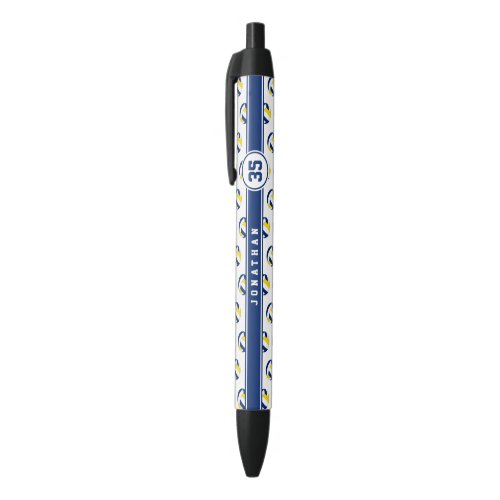 blue gold team colors volleyball player name black ink pen