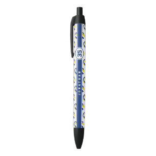 blue gold team colors volleyball player name pen