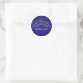 Blue Gold Tiara Sweet 15 16 Quinceana Label (Bag)