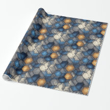 Blue & Gold Urban Hex Wrap