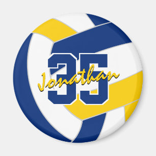 blue gold volleyball team colors gifts magnet