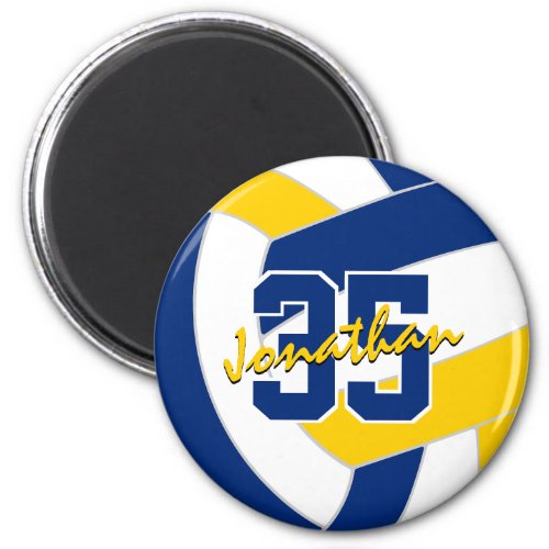 blue gold volleyball team colors gifts magnet