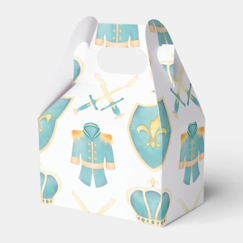 Blue  Gold Watercolour Little Prince Birthday Favor Boxes