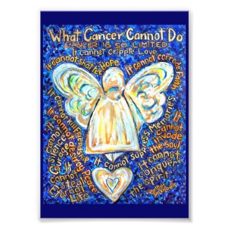 Blue & Gold What Cancer Cannot Do Photo Print