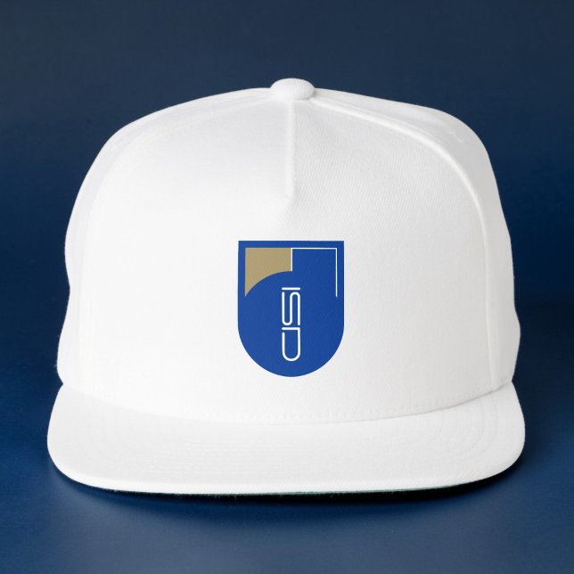 Blue-Gold White ISD Graphic Logo Snapback  Snap Back Hat (Creator Uploaded)
