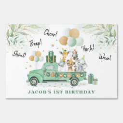 Custom Wild One Safari Animals Birthday Invitation Printable 1st