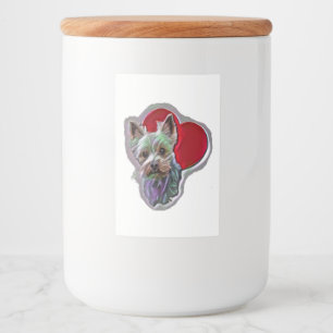 Blue Gold Yorkshire Yorkie Terrier Food Label