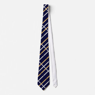 Blue Golden and White Tie