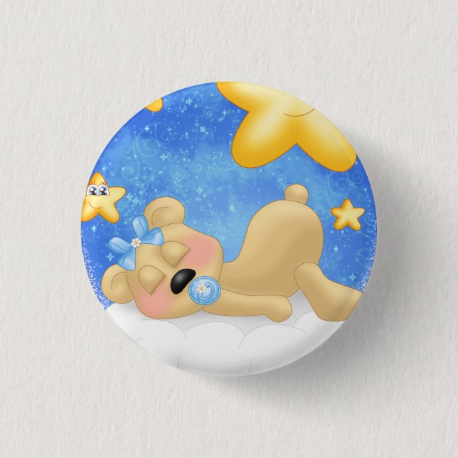 Blue Golden Bear Button (Front)