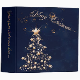 Blue Golden Christmas 2 Binder