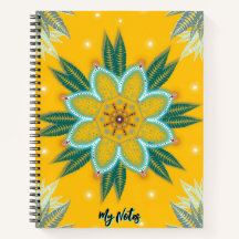 Blue Golden Mandala flower Design