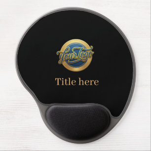 blue golden your logo business title website edita gel mouse pad