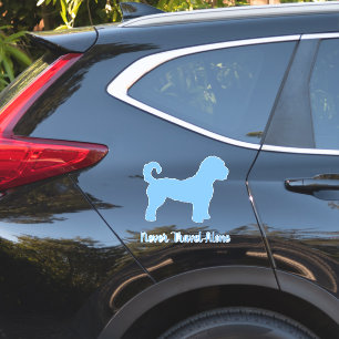 Blue Goldendoodle Dog Car Decal, Vinyl Sticker