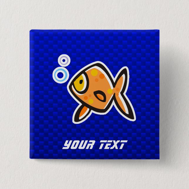 Blue Goldfish Button (Front)