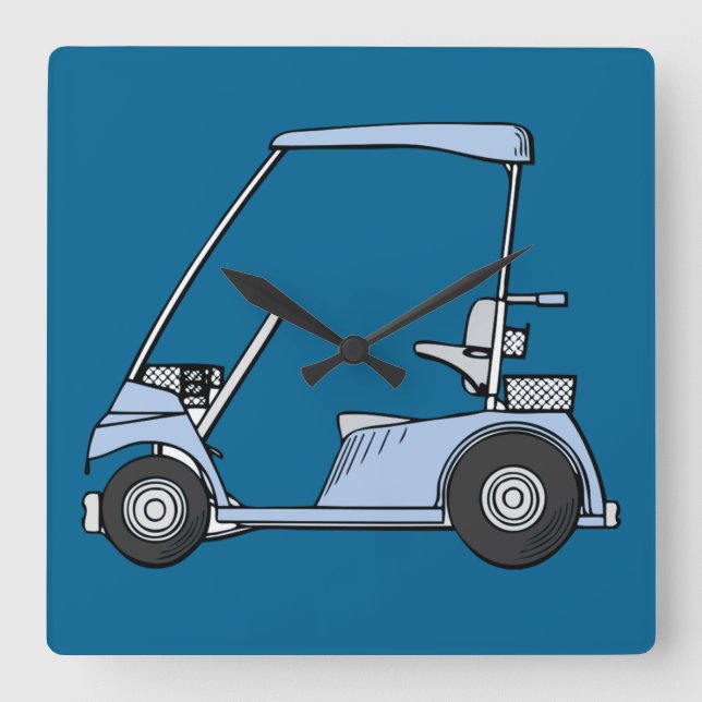 blue golf cart clock (Front)