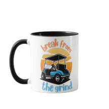 Blue Golf Cart Coffee Mug