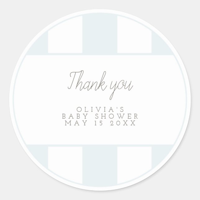 Blue golf cart favor sticker (Front)