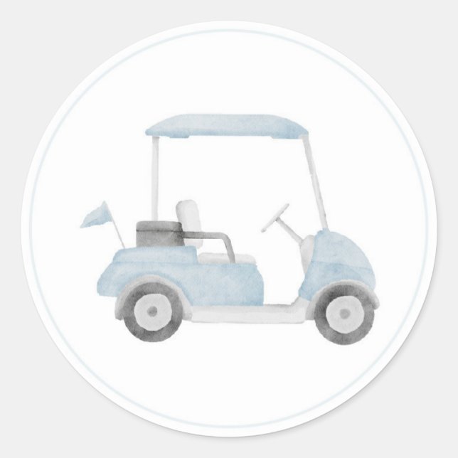 Blue golf cart sticker (Front)