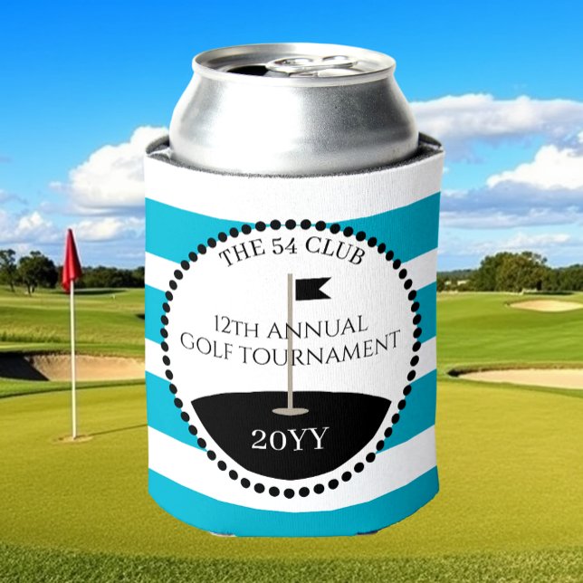 Blue Golf  Club Logo Name Can Cooler (Creator Uploaded)