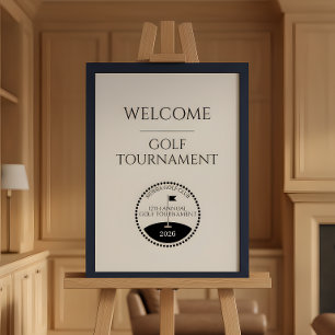 Blue Golf Club Tournament Name Welcome Sign