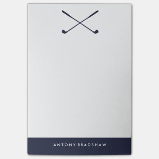 Blue Golf Clubs Personalized Post-it® Notes