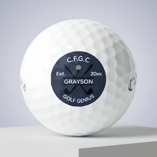 Blue Golf Genius Cross Club Name Balls