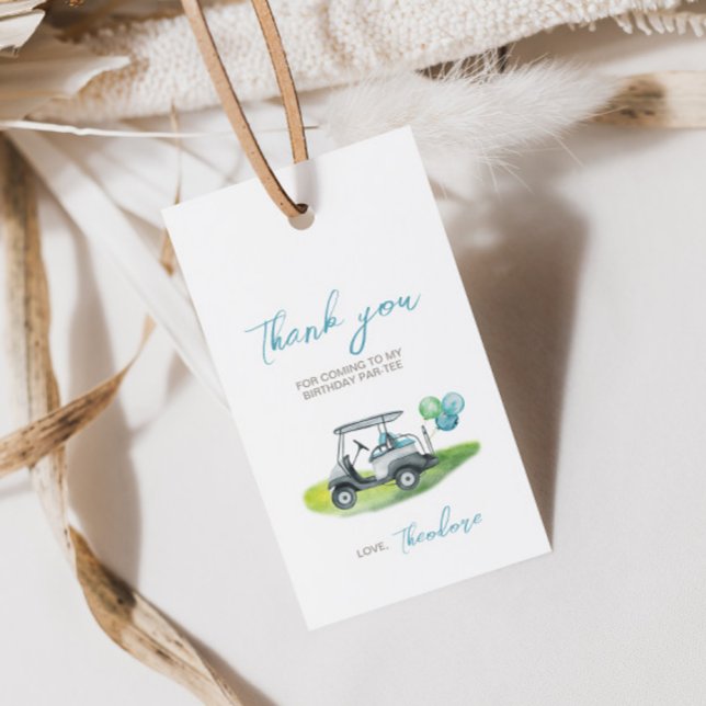 Blue Golf Putt Putt Party Gift Tag (Creator Uploaded)