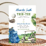 Blue Golf Thir-Tee Birthday Invitation<br><div class="desc">Blue Golf Thir-Tee Birthday Invitation,  Golf Theme Thirtieth Birthday Invitation,  Golf Cart Adult Birthday Par Tee Invitation, </div>