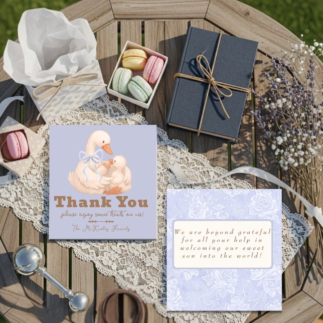 Blue Goose Labor Delivery NICU Hospital Thank Thank You Card (Blue Goose Labor Delivery NICU Hospital Thank Thank You Card)