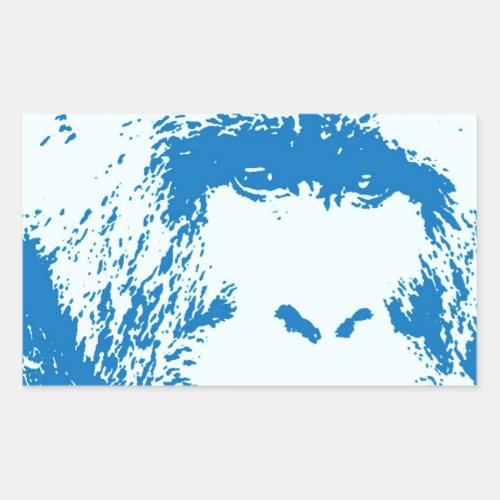 Blue Gorilla Rectangular Sticker