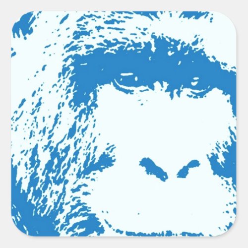 Blue Gorilla Square Sticker
