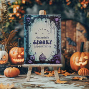 Blue Gothic 2nd Birthday – Two Spooky Theme Foam Board