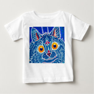 Blue Gothic Cat Baby T-Shirt